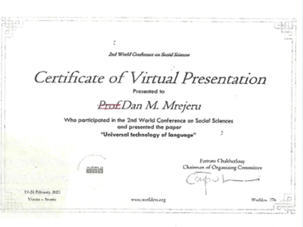 Conference Certificate 2